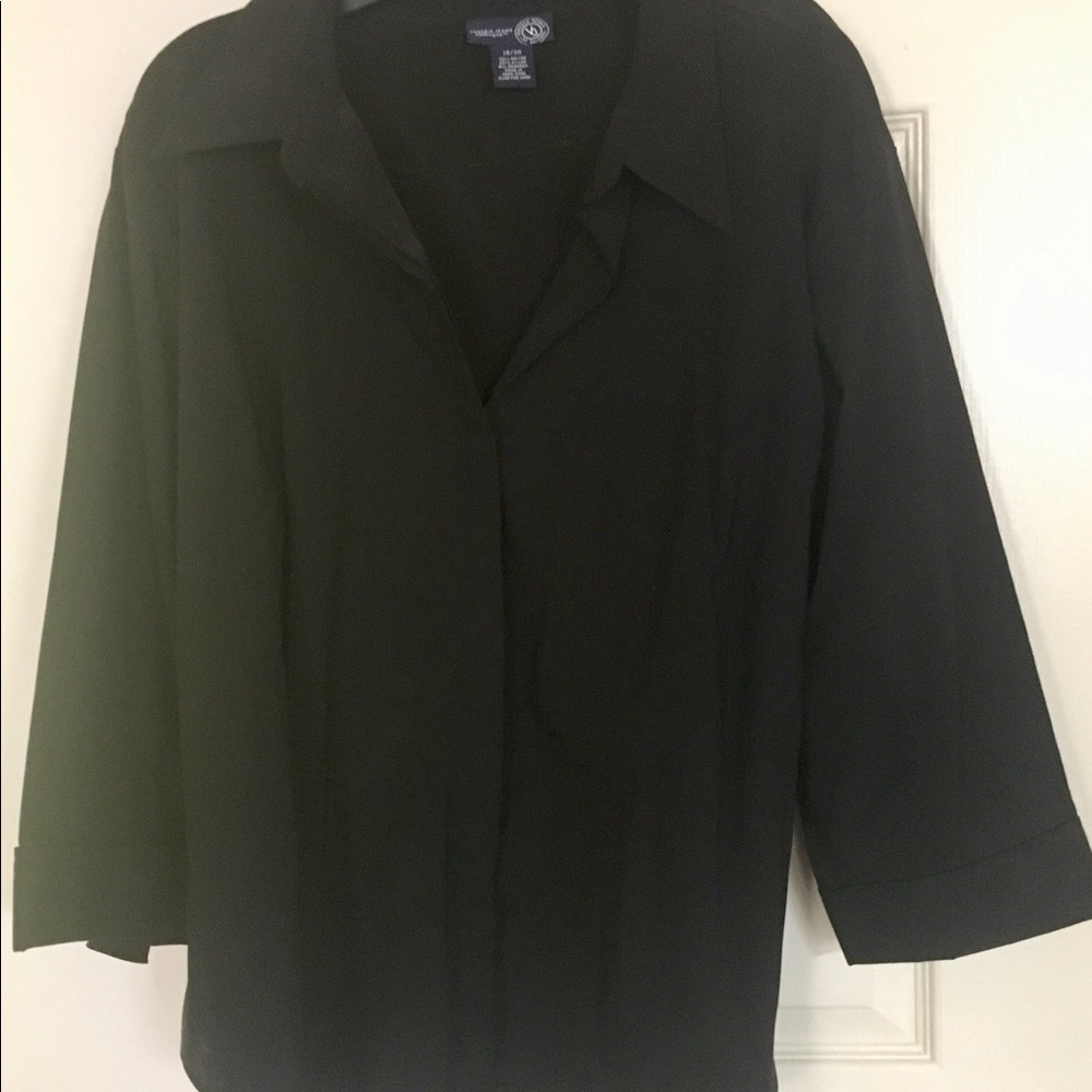 Venezia Black Button down Blouse